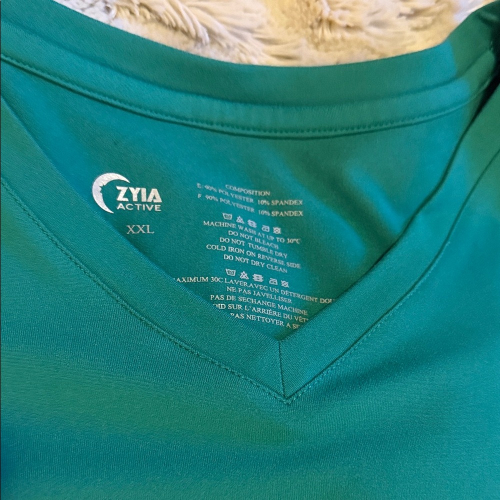 Zyia Active Women's Teal Short Sleeve Top